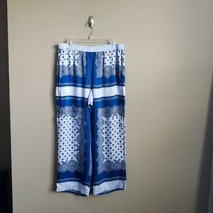 J Crew silky scarf print pants